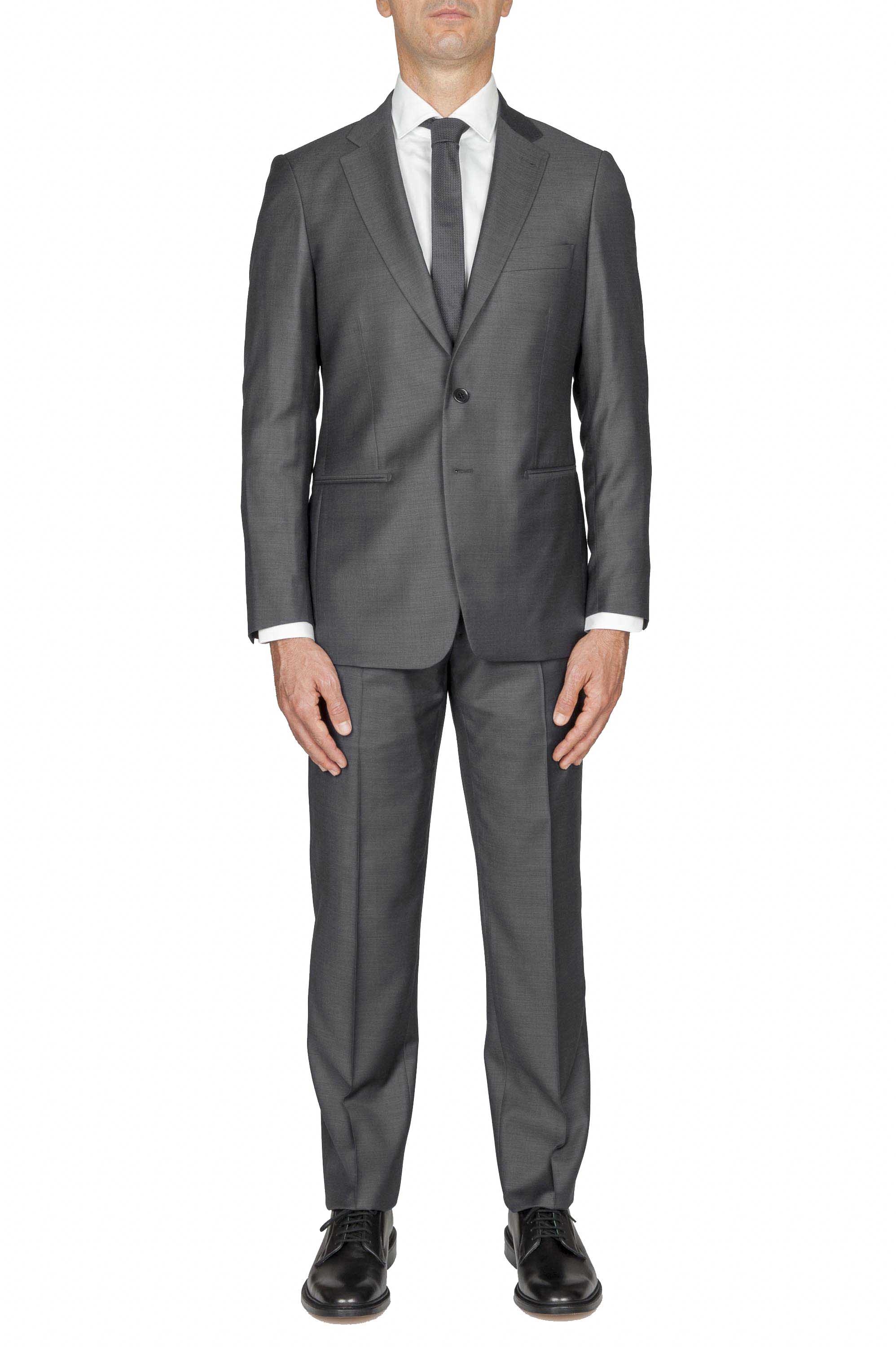 SBU 03236_2021SS Men's grey cool wool formal suit blazer and trouser 01