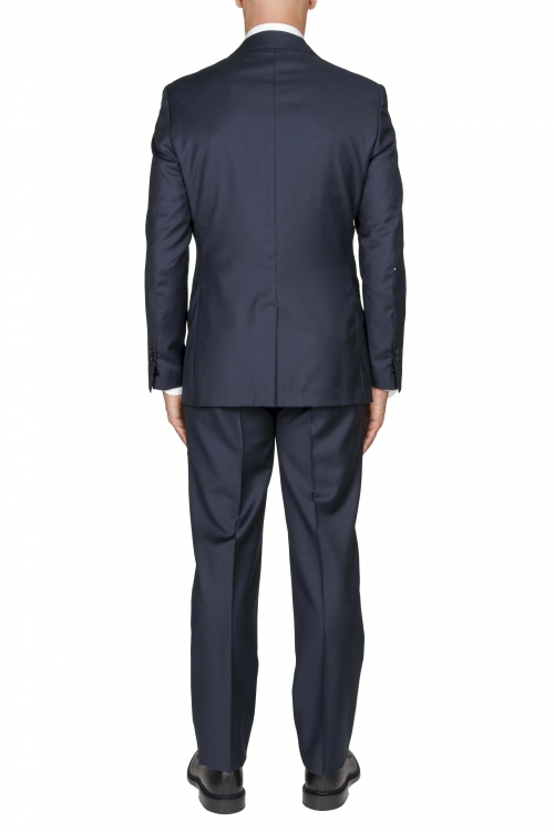 SBU 03241_2021SS Blazer y pantalón formal de lana fresca azul para hombre 01