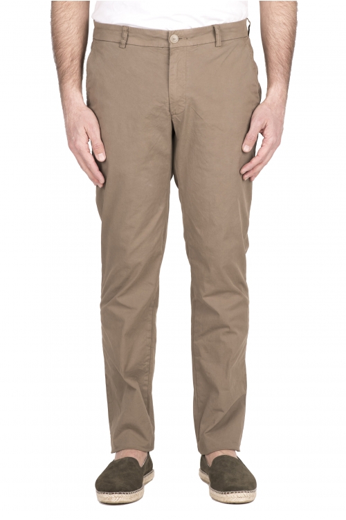 SBU 03250_2021SS Pantaloni chino classici in cotone elasticizzato beige 01