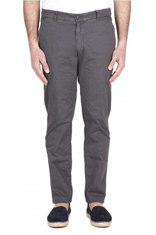 SBU 03251_2021SS Classic chino pants in grey stretch cotton 01