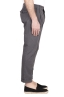SBU 03258_2021SS Pantalón clásico de algodón gris con pinzas y puños 03