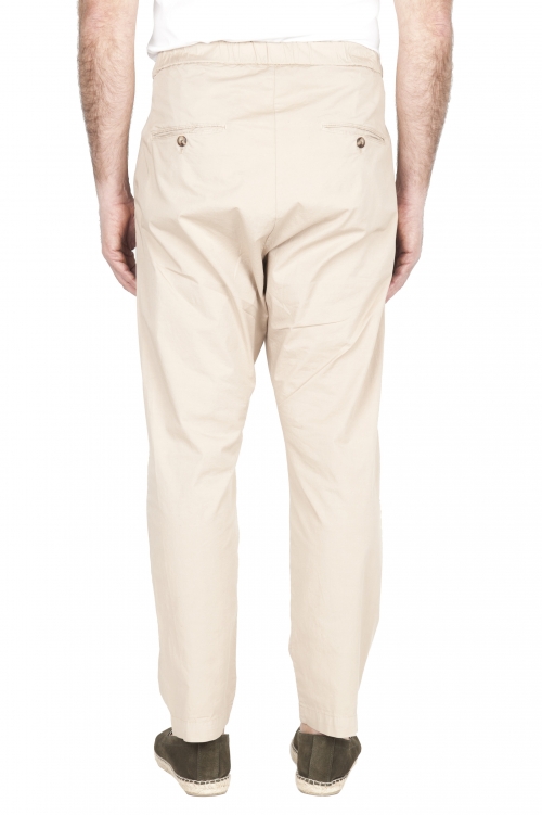SBU 03262_2021SS Ultra-light jolly pants in beige stretch cotton 01