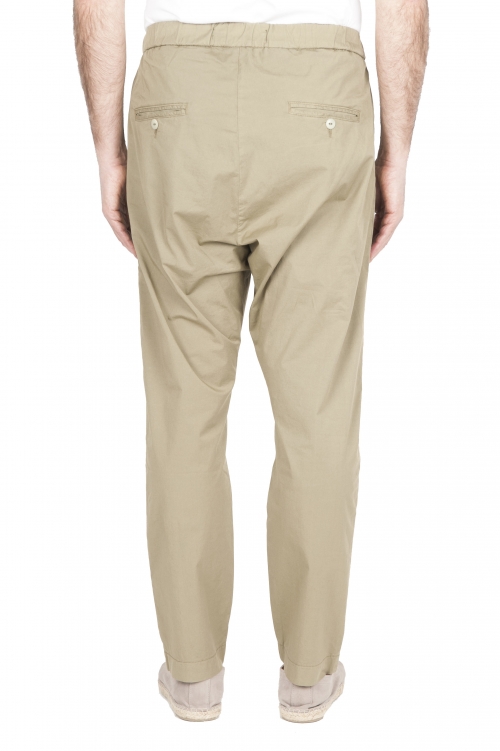 SBU 03265_2021SS Ultra-light jolly pants in green stretch cotton 01