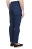 SBU 03267_2021SS Pantalón japonés de dos pinzas en algodón azul 04