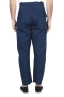 SBU 03267_2021SS Pantalón japonés de dos pinzas en algodón azul 05