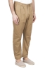 SBU 03268_2021SS Pantaloni da lavoro giapponesi con due pinces in cotone beige 02
