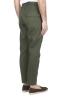 SBU 03270_2021SS Pantalón japonés de dos pinzas en algodón verde 04