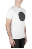 SBU 02845_2021SS Shirt classique gris et blanche col rond manches courtes en coton graphique imprimé 02