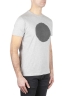 SBU 02846_2021SS Shirt classique noir et gris col rond manches courtes en coton graphique imprimé 02