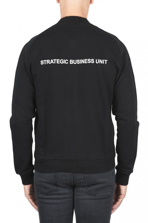 SBU 01463_2021SS Black cotton jersey bomber sweatshirt 01