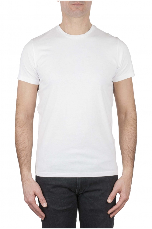 SBU 01162_2021SS T-shirt girocollo classica a maniche corte in cotone bianca 01