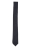 SBU 01569_2021SS Classic skinny pointed tie in black wool and silk 01