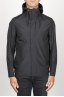 SBU 00903 Technical waterproof hooded windbreaker jacket black 01