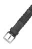 SBU 03020_2021SS Cinturón de cuero trenzado negro 3.5 centímetros 04