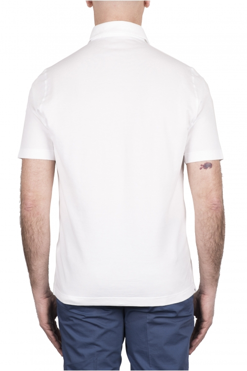 SBU 03274_2021SS Short sleeve white pique polo shirt  01