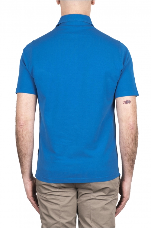 SBU 03276_2021SS Short sleeve light blue pique polo shirt  01
