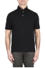 SBU 03279_2021SS Short sleeve black pique polo shirt  01