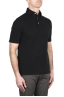 SBU 03279_2021SS Short sleeve black pique polo shirt  02