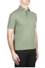 SBU 03287_2021SS Short sleeve green cotton crepe polo shirt  02