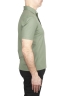 SBU 03287_2021SS Short sleeve green cotton crepe polo shirt  03