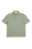 SBU 03287_2021SS Short sleeve green cotton crepe polo shirt  06