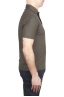 SBU 03289_2021SS Short sleeve green cotton crepe polo shirt  03