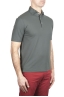 SBU 03291_2021SS Short sleeve grey cotton crepe polo shirt  02