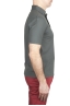 SBU 03291_2021SS Short sleeve grey cotton crepe polo shirt  03