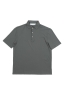 SBU 03291_2021SS Short sleeve grey cotton crepe polo shirt  06