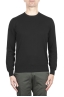 SBU 03298_2021SS Black crew neck sweater in pure cotton 01