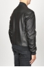 SBU 00908 Classic bomber jacket in black calf-skin leather 03