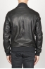 SBU 00908 Classic bomber jacket in black calf-skin leather 04