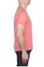 SBU 03309_2021SS Camiseta de algodón flameado con cuello redondo salmón 03