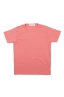 SBU 03309_2021SS Camiseta de algodón flameado con cuello redondo salmón 06