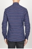 SBU 00921 Clásica camisa azul de rallas de algodón con cuello de punta  04