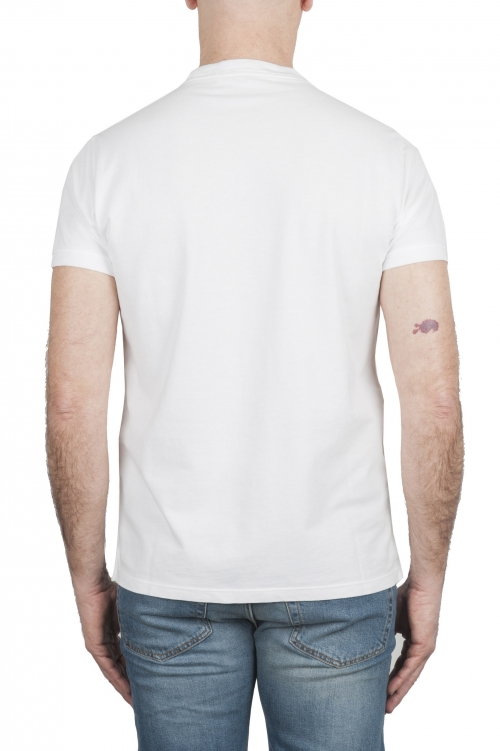 SBU 03319_2021SS Camiseta clásica de piqué de algodón blanco 01
