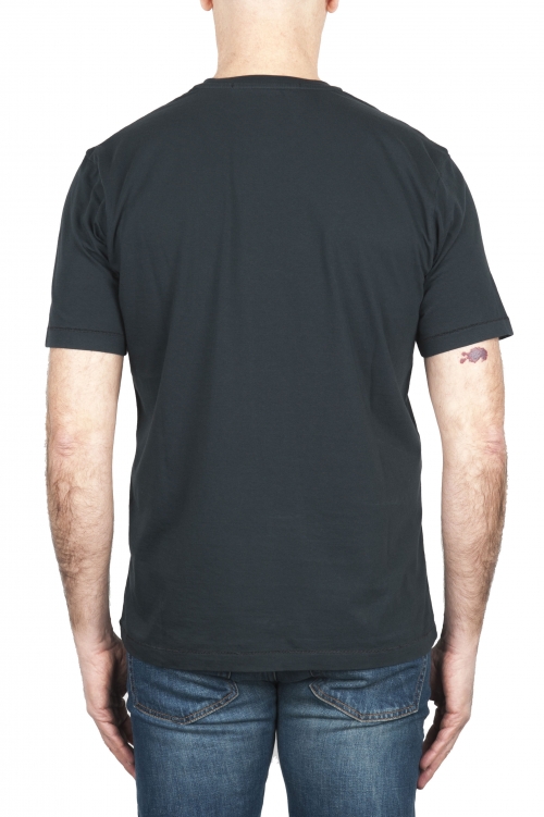 SBU 03325_2021SS Camiseta de algodón puro con cuello redondo antracita 01