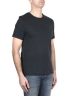 SBU 03330_2021SS Camiseta de algodón gris antracita de cuello redondo y bolsillo de parche 02