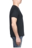 SBU 03330_2021SS Camiseta de algodón gris antracita de cuello redondo y bolsillo de parche 03