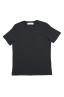 SBU 03330_2021SS Camiseta de algodón gris antracita de cuello redondo y bolsillo de parche 06