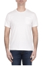 SBU 03331_2021SS Camiseta de algodón blanca de cuello redondo y bolsillo de parche 01