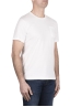 SBU 03331_2021SS Camiseta de algodón blanca de cuello redondo y bolsillo de parche 02