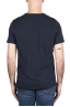 SBU 03332_2021SS Camiseta de algodón azul de cuello redondo y bolsillo de parche 05