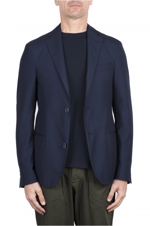 SBU 03339_2021SS Blue stretch wool tailored jacket 01