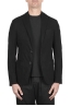 SBU 03342_2021SS Black stretch cotton tailored jacket 01