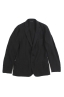 SBU 03349_2021SS Single breasted unconstructed black linen blazer 05