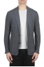 SBU 03350_2021SS Single breasted unconstructed grey linen blazer 01