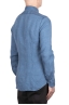 SBU 03352_2021SS Camisa clásica de lino azul índigo 04