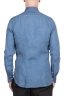 SBU 03352_2021SS Camisa clásica de lino azul índigo 05