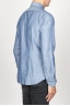 SBU 00925 Clásica camisa azul indigo claro natural de algodón con cuello de punta  03